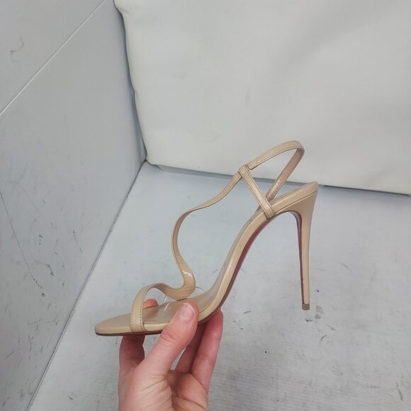 CHRISTIAN LOUBOUTIN Rosalie Strass Nude Strappy Heel Sandal - Picture 9 of 14